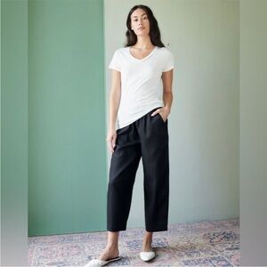 Quince 100% European Linen Pants Black L